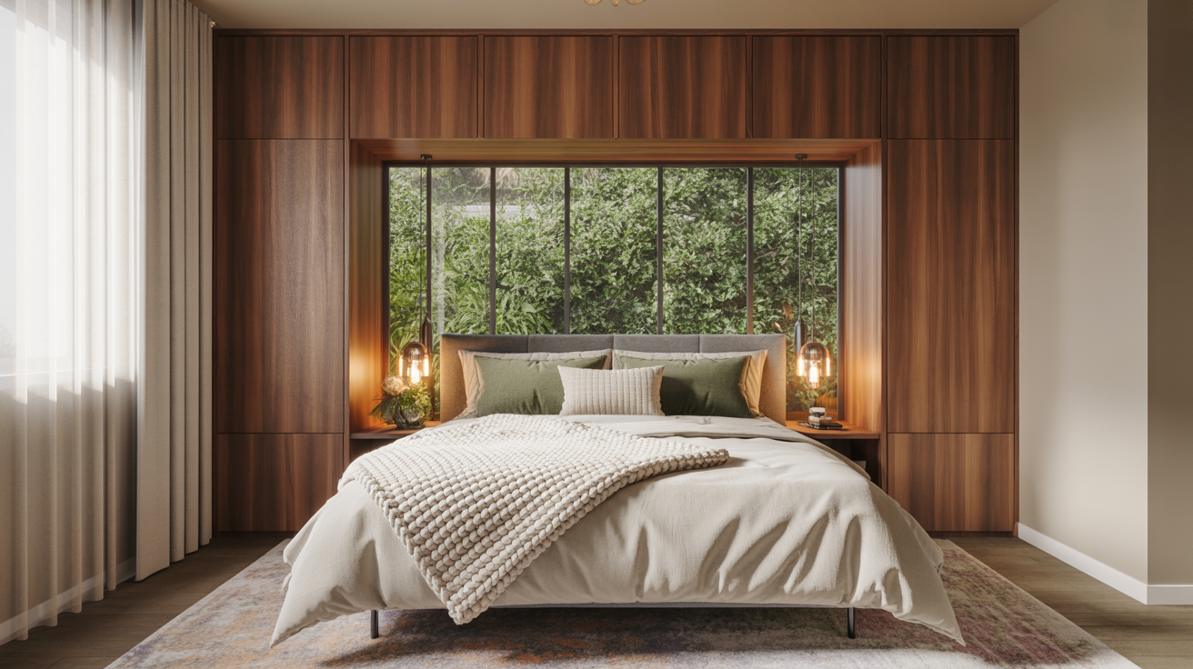 Built-In Headboard + Window Wall