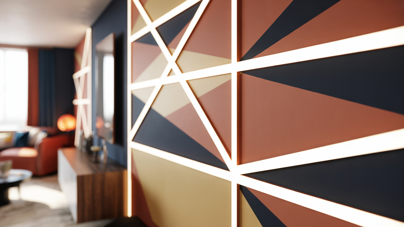 Bold White Lines with Black Triangles