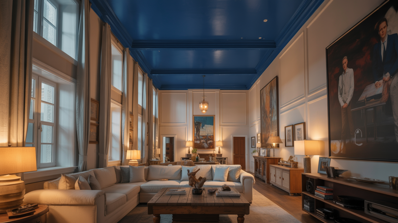 4. Paint the Ceiling in Bold or Contrasting Colors