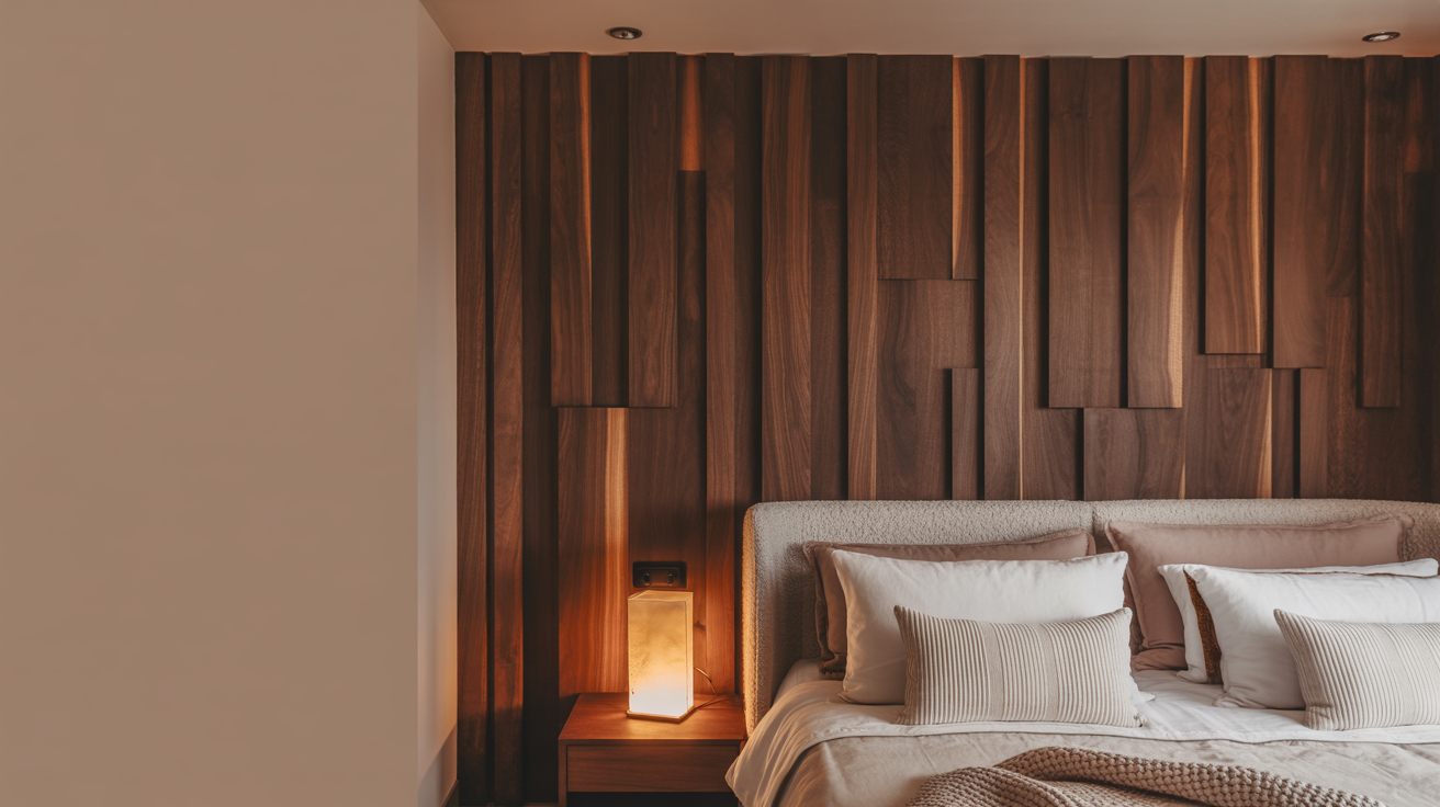 Dark Wood Statement Wall