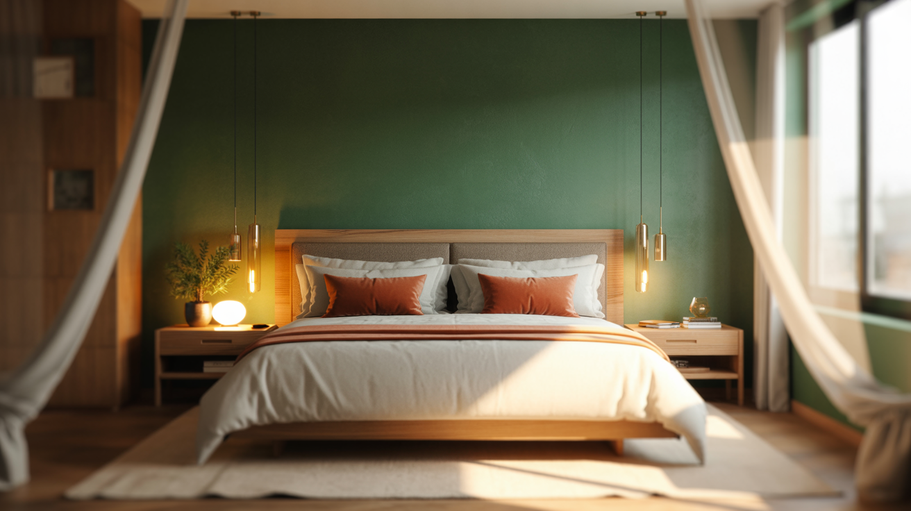 Why a Green Accent Wall Works in the Bedroom