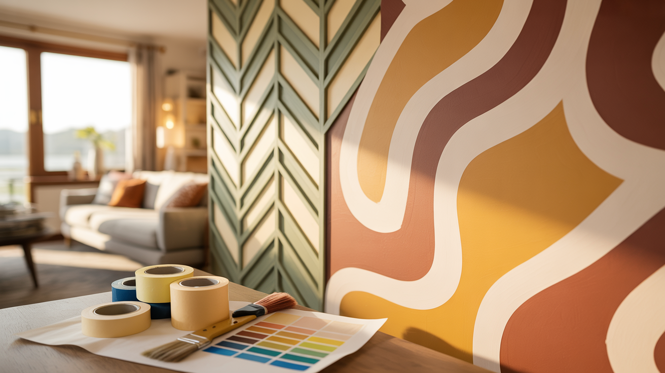 Freehand Abstract Tape Art