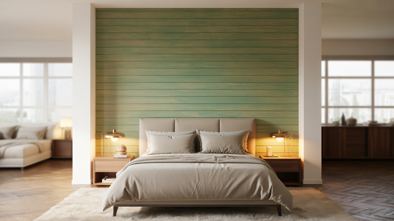 Single-Tone Painted Wood Wall