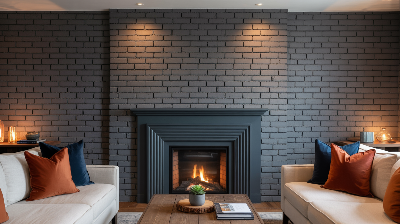 Matte Black Fireplace Surround