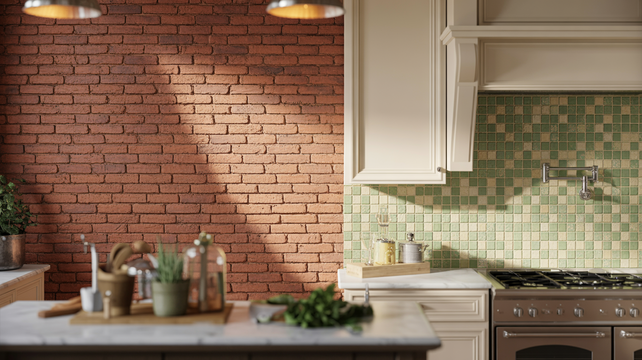 Colored Backsplash in Kitchen