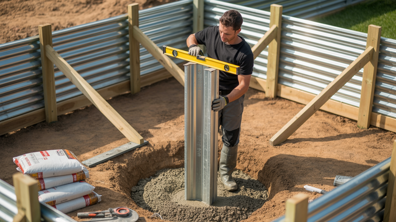 Step 3: Install and Secure Support Posts