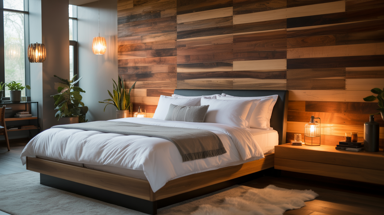Wood Accent Wall Bedroom