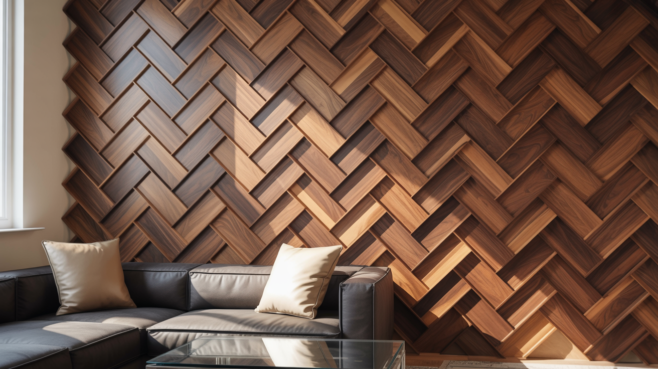 10. Herringbone Wood Trim Layout