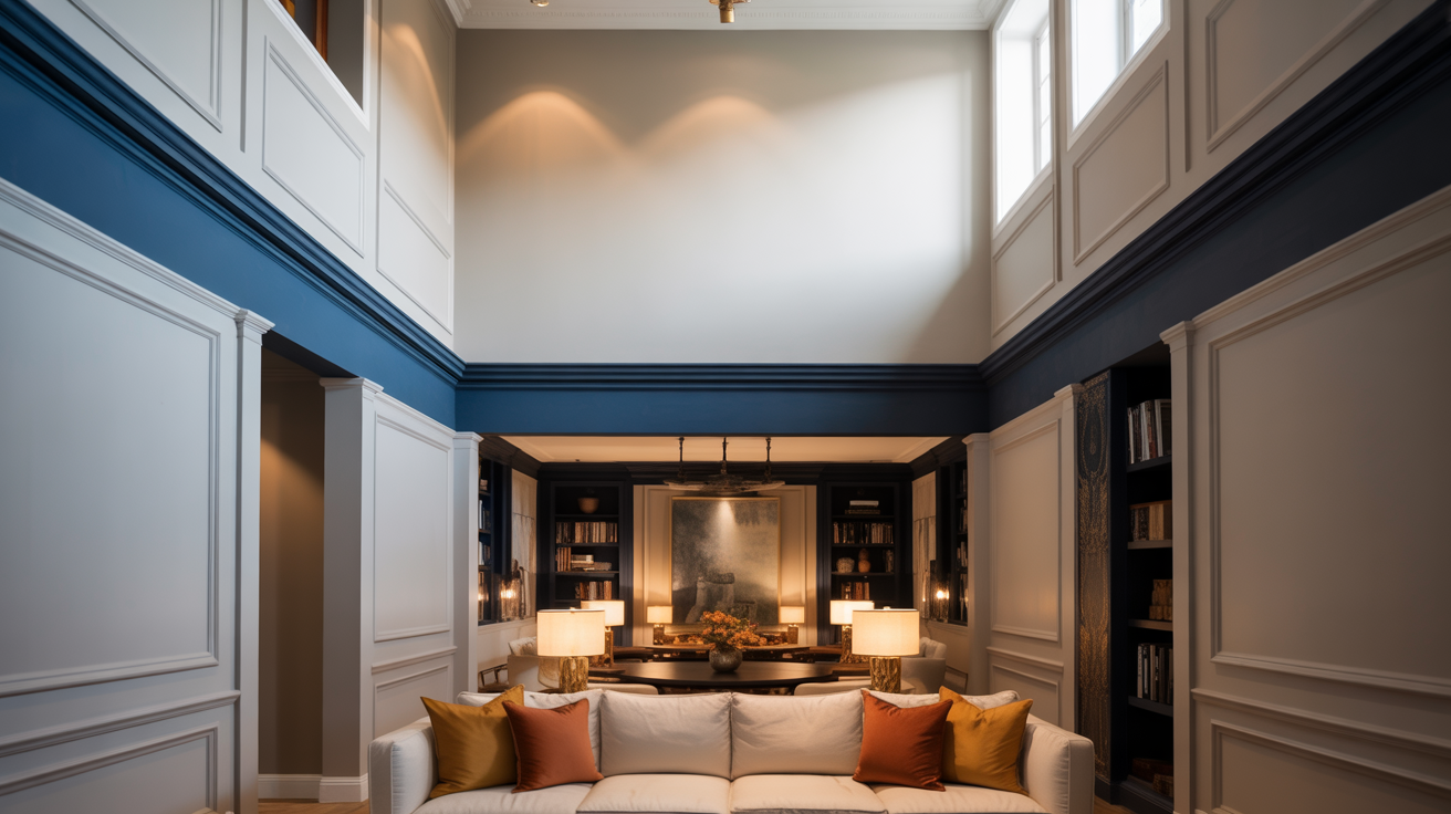 5. Define the Ceiling Line with Accent Colors