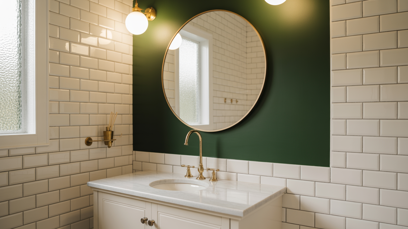 Bathroom or Powder Room Accent Wall