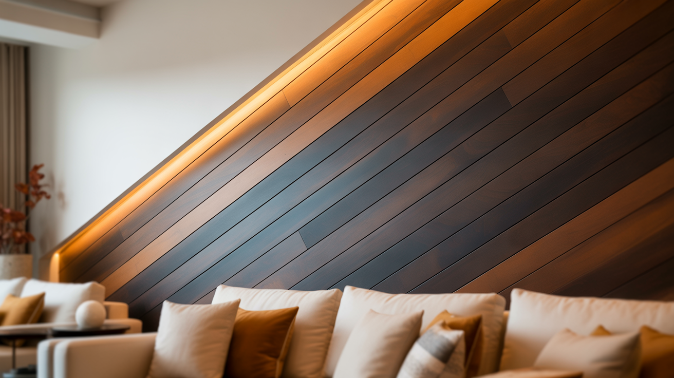 Half-Wall Diagonal Accent