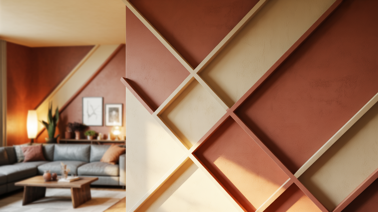Two-Tone Diagonal Paint Wall