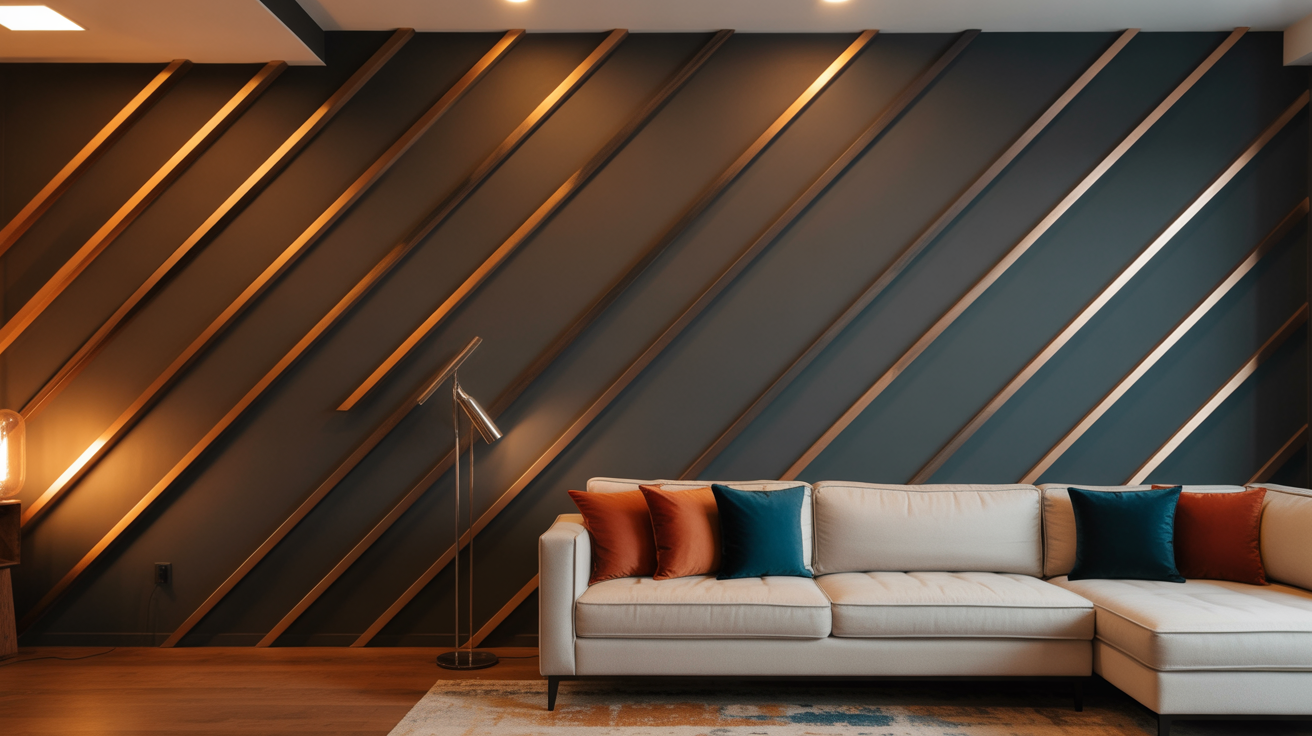 Diagonal Accent Wall