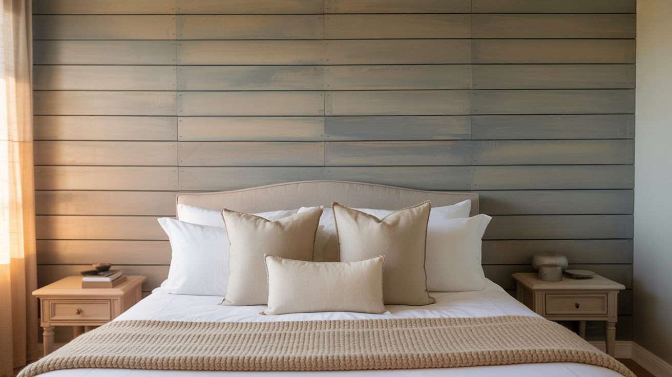 Gray Shiplap Accent Wall