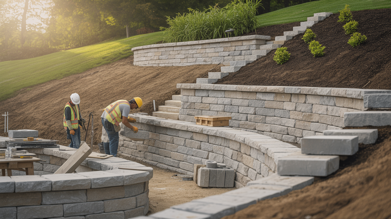 How to Build a Retaining Wall on a Slope Safely?