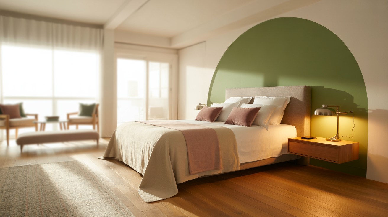 Partial Green Accent Wall