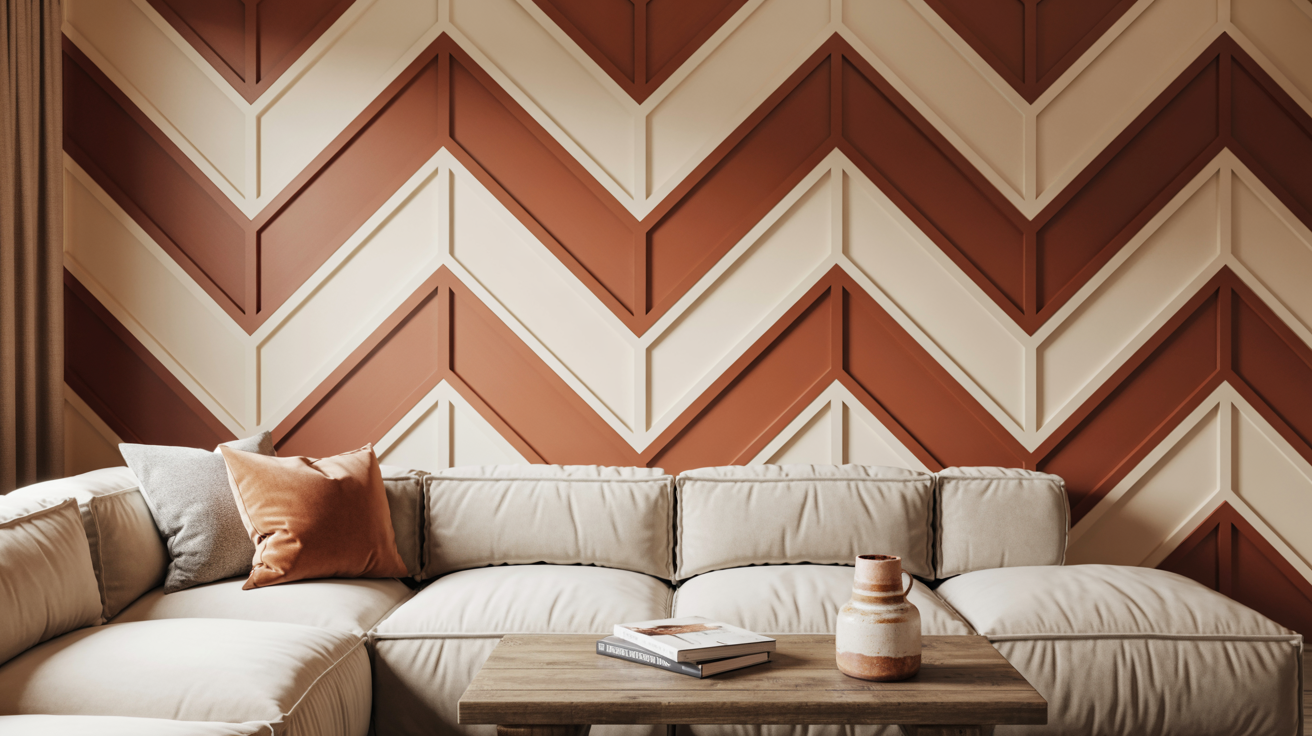 Chevron Tape Accent Wall