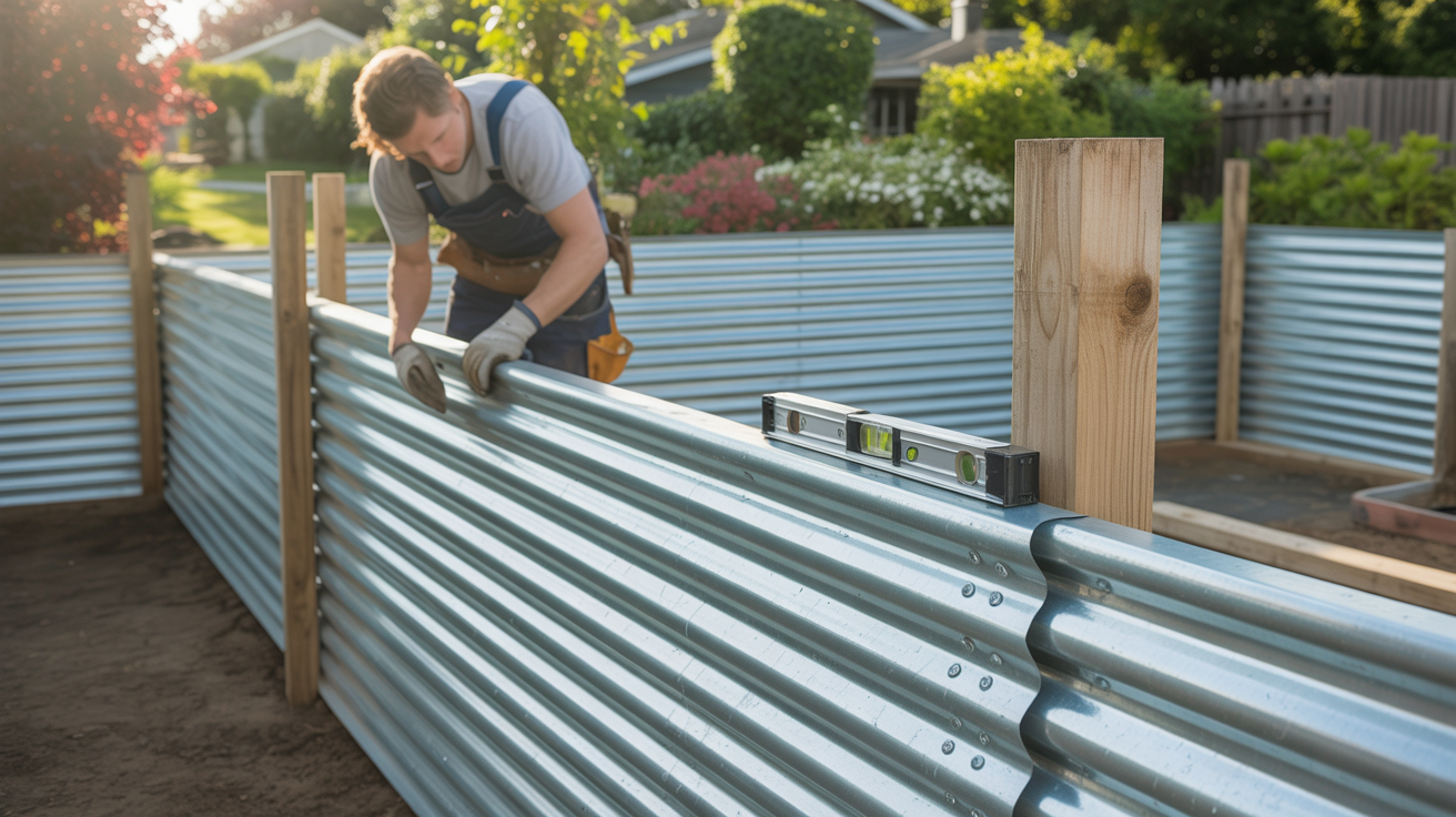 Step 4: Attach Corrugated Metal Sheets